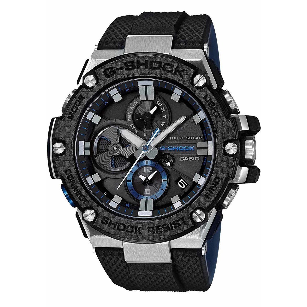 G-Shock GSTB100XA G-Steel Carbon Fiber Bezel Black Blue