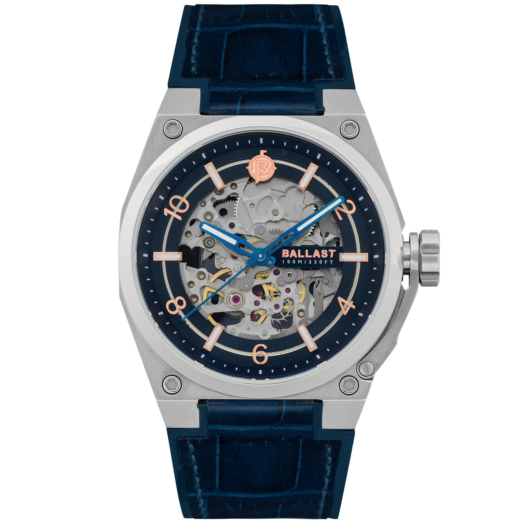 Ballast Valiant Officer Automatic Silver Blue