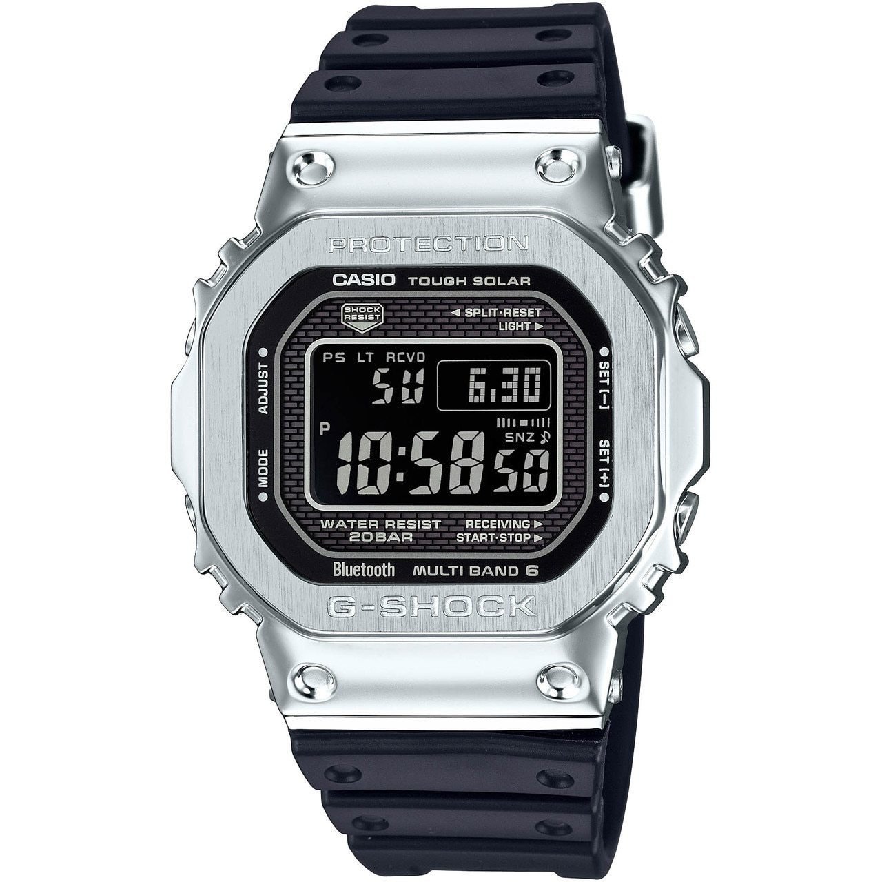 G-Shock GMW-B5000 Full Metal Connected Solar Silver Black