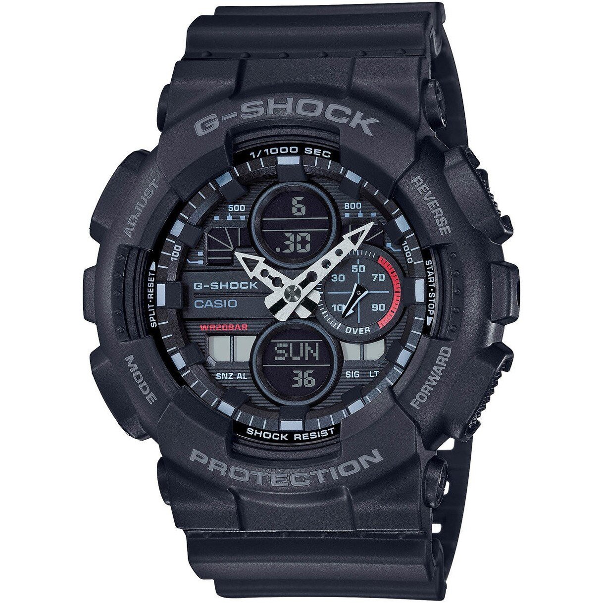 G-Shock GA140 90\'s Collection Ana-Digi Black