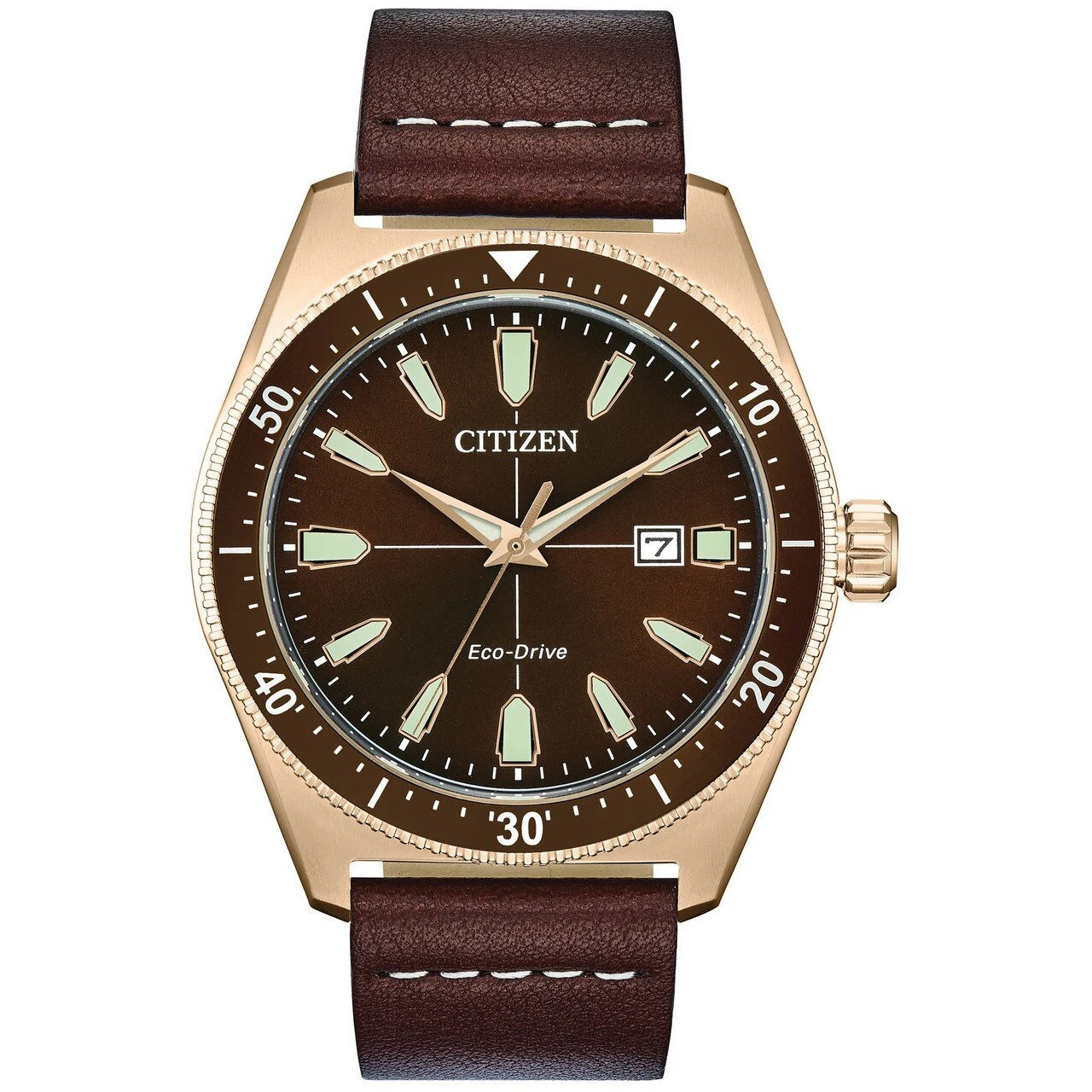 Citizen Eco-Drive Brycen Brown Gold
