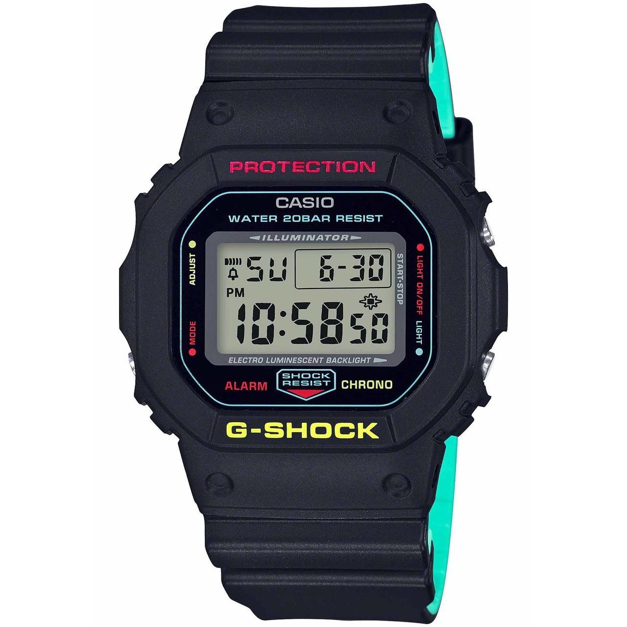 G-Shock DW5600 Black Rasta Edition
