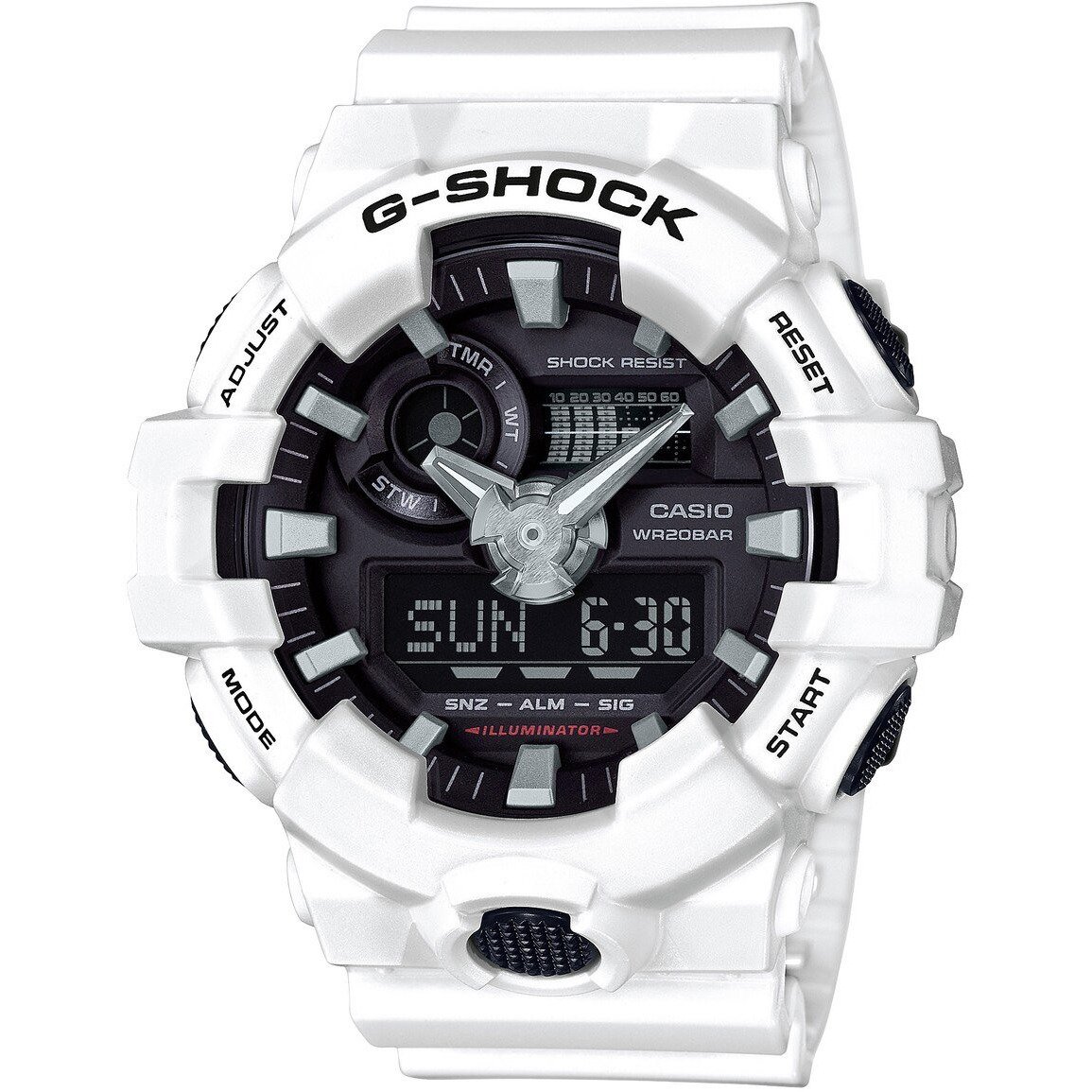 G-Shock GA-700 Ana-Digi White Black