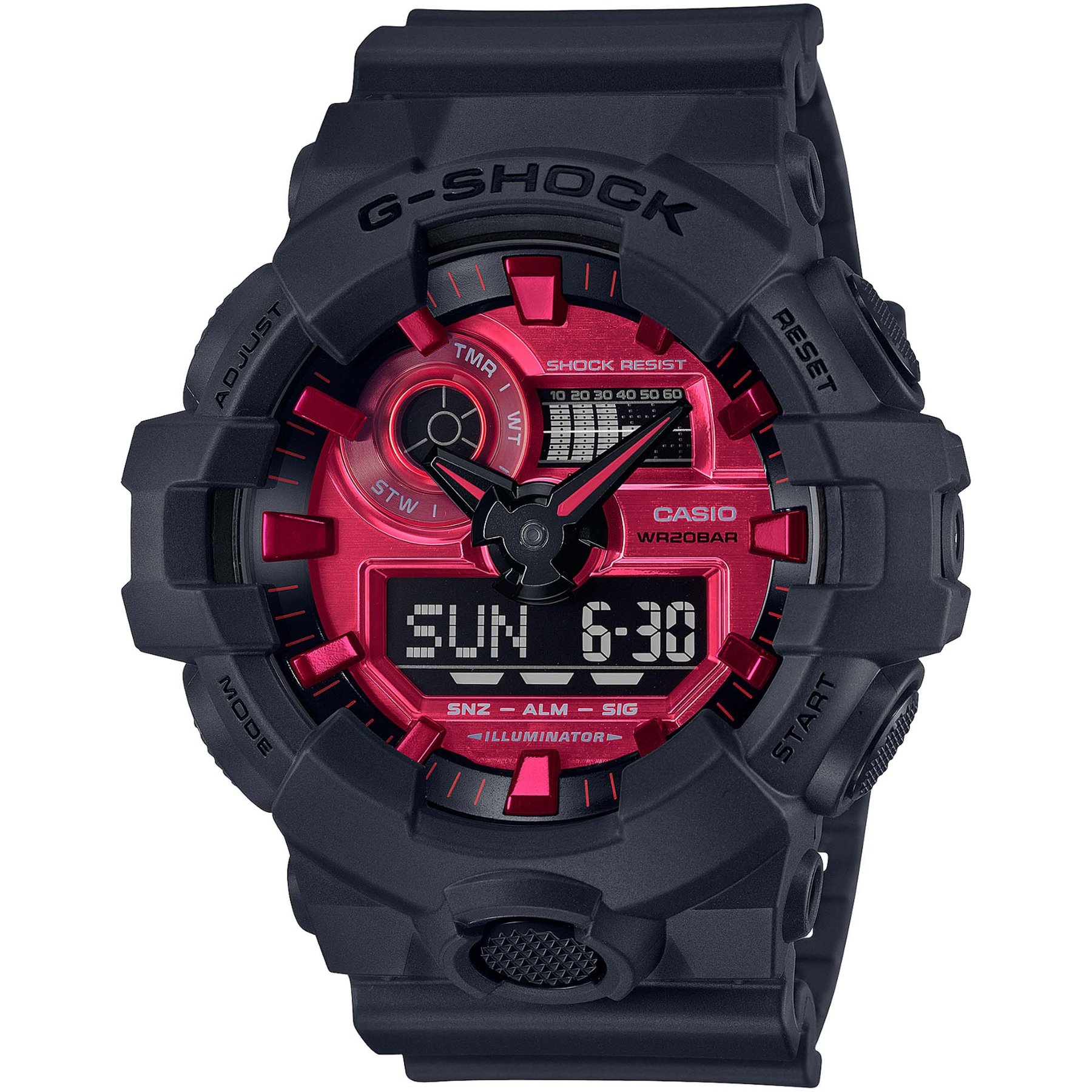 G-Shock GA700AR Ana-Digi Solar Red Black