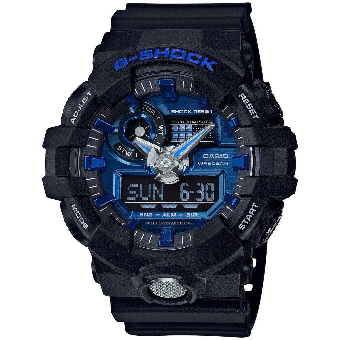 G-Shock GA-710 Ana-Digi Black Blue
