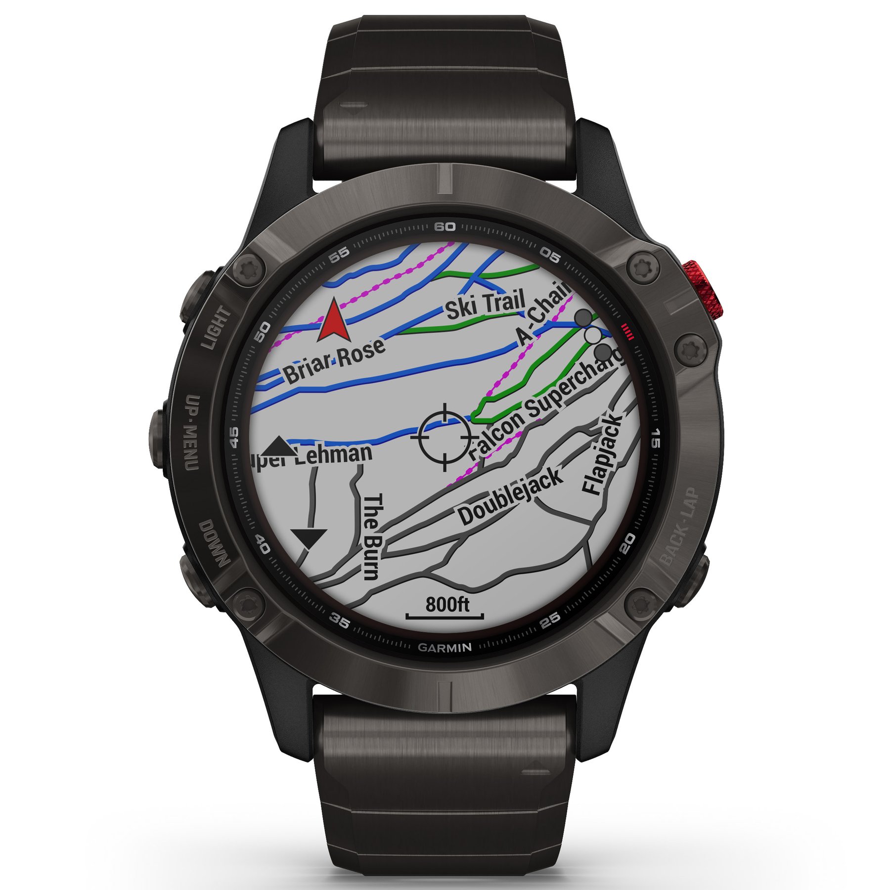 Garmin GPS Smartwatch fenix 6 Pro Solar Ti Black