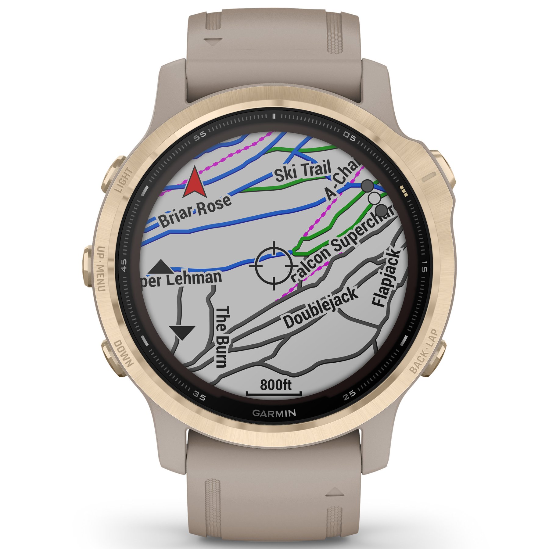 Garmin GPS Smartwatch fenix 6S Pro Solar Gold