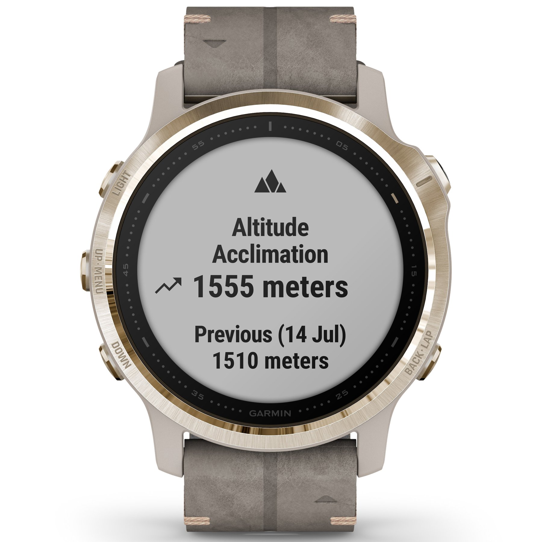 Garmin GPS Smartwatch fenix 6S Pro Sapphire Gold Grey