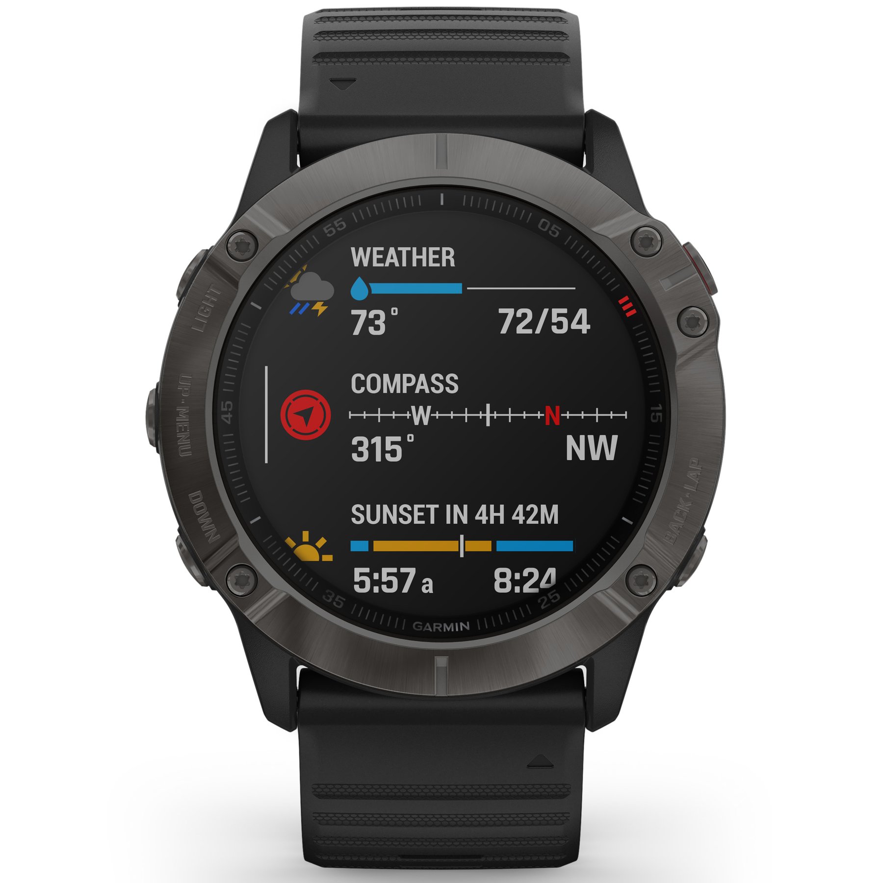 Garmin GPS Smartwatch fenix 6X Pro Sapphire Black