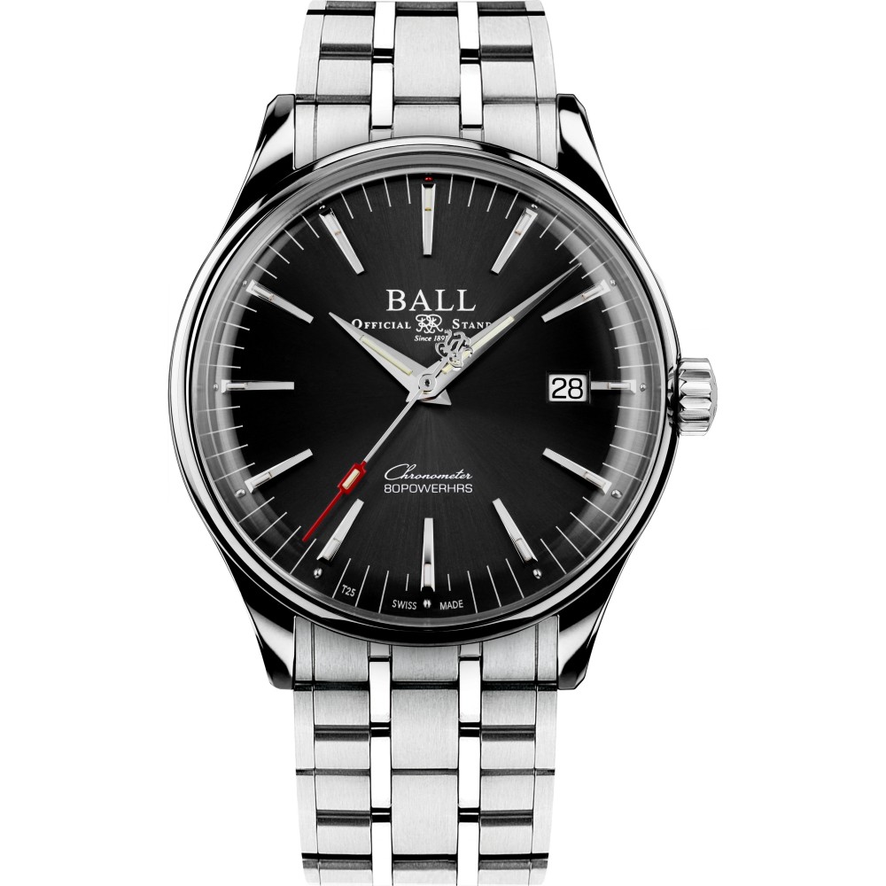 BALL TRAINMASTER MANUFACTURE 80 HOURS WATCH NM3280D-S1CJ-BK