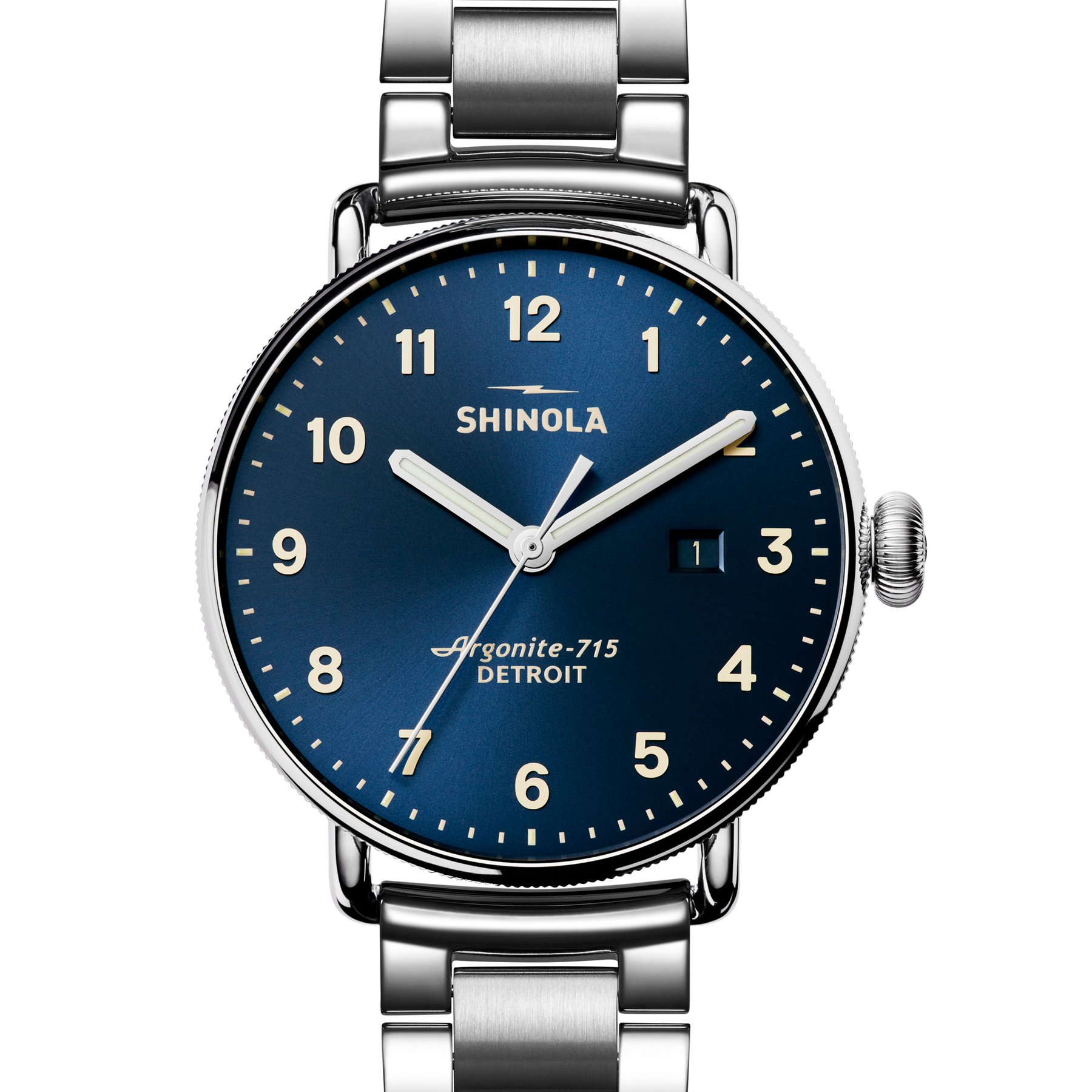 Shinola Canfield 43mm Stainless Steel Midnight Blue