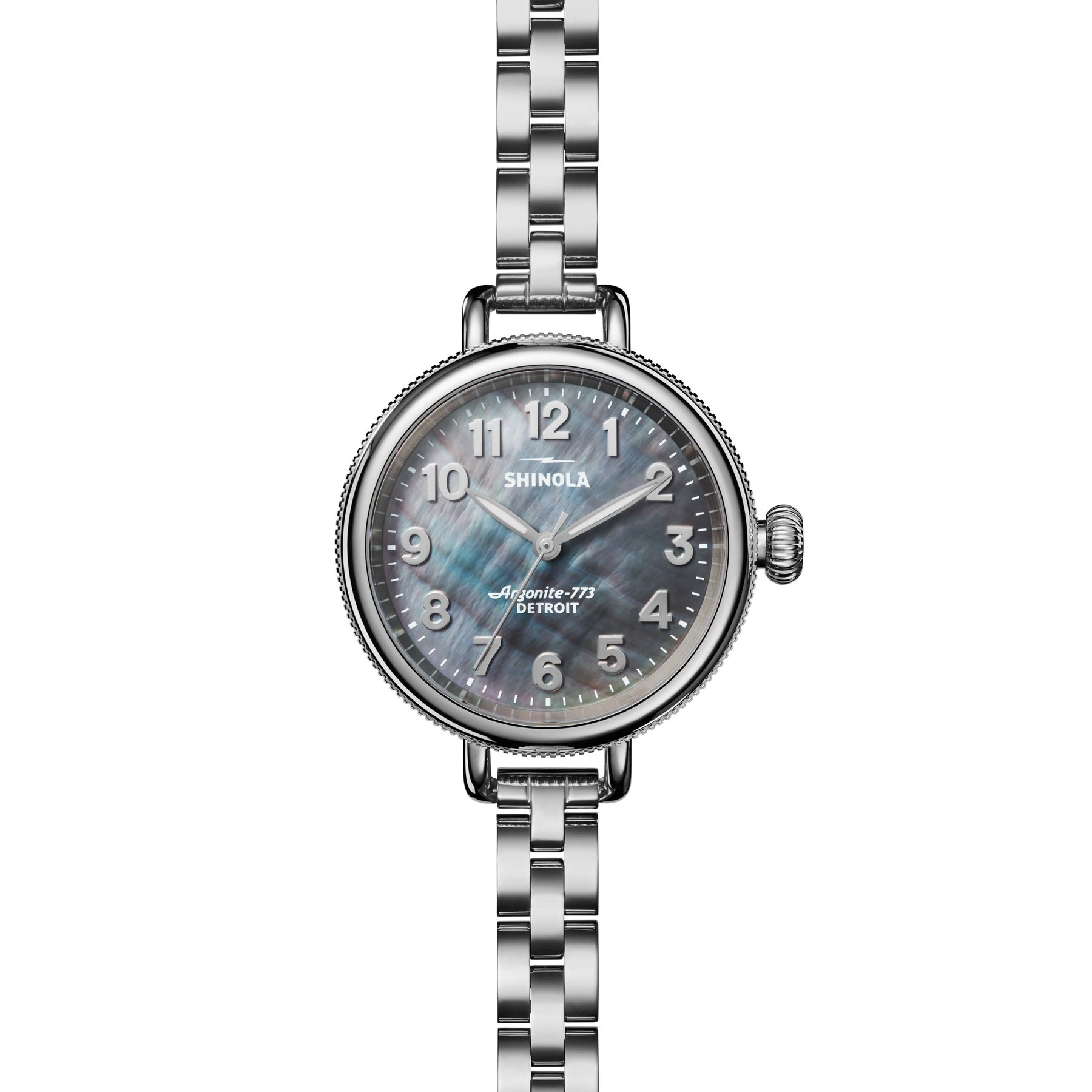 Shinola Birdy 34mm Silver Gray Mother of Pearl