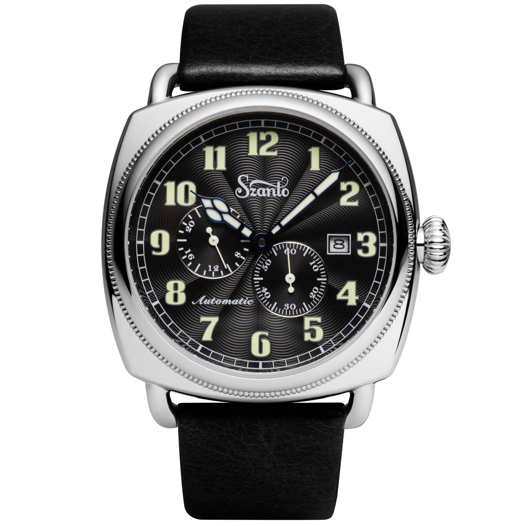 Szanto Officer\'s Coin Cushion Automatic Silver Black