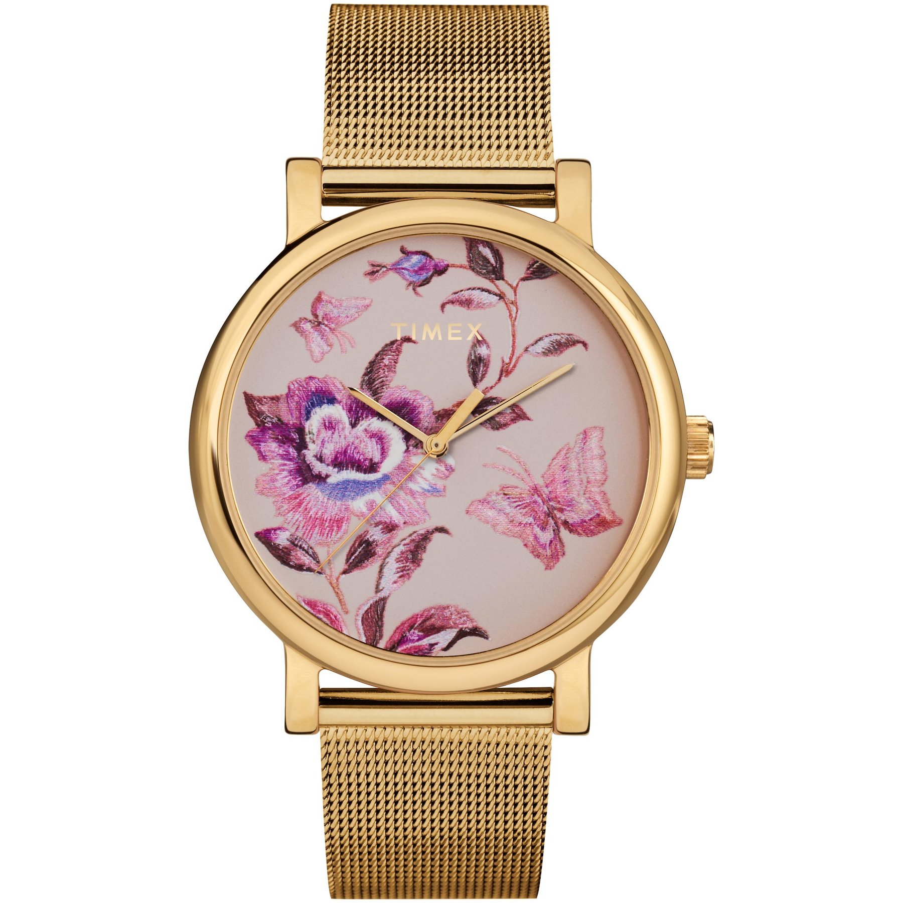 Timex Full Bloom 38mm Floral Gold SS